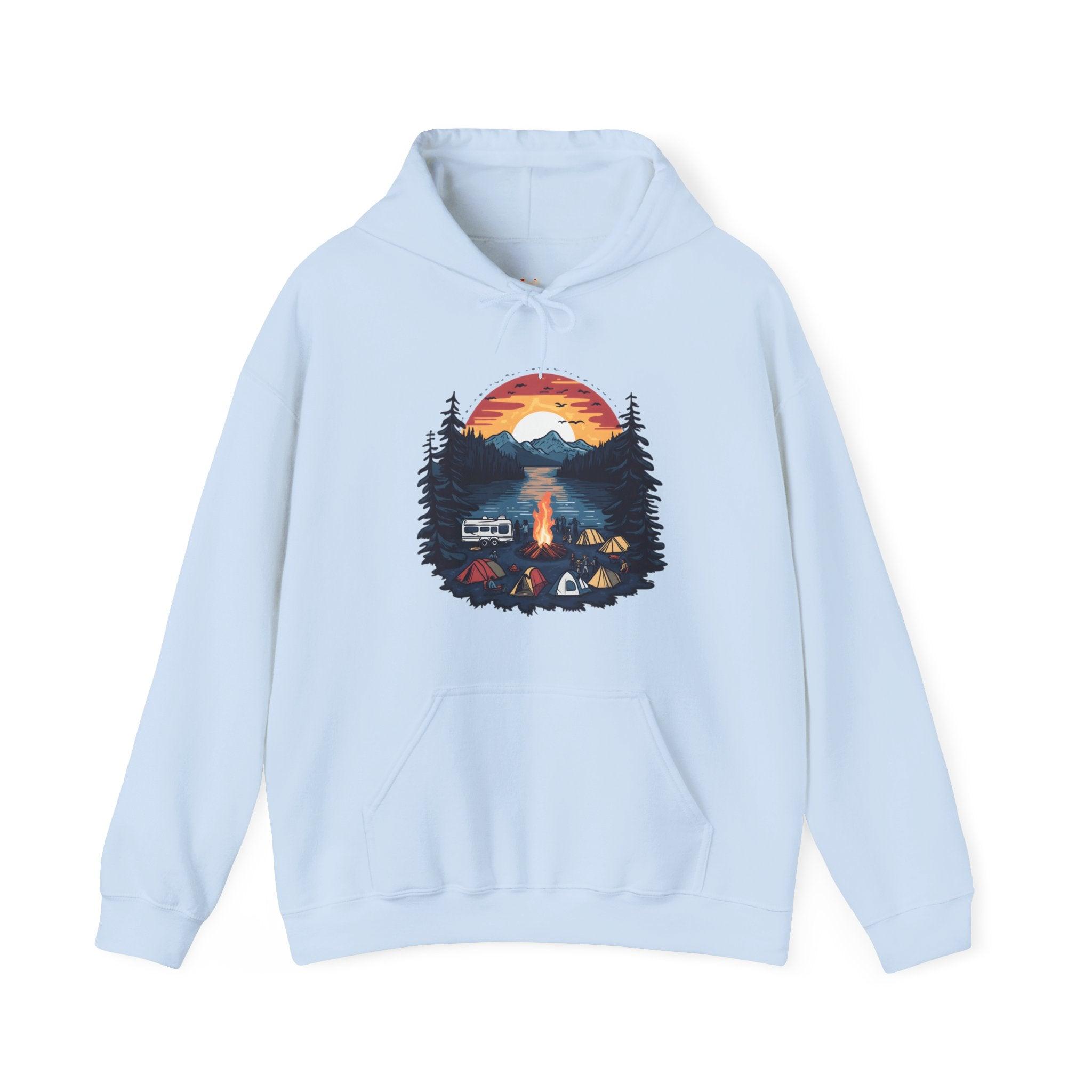 Summer Camp Nature Lover Hoodie | Light Blue Twill Tees